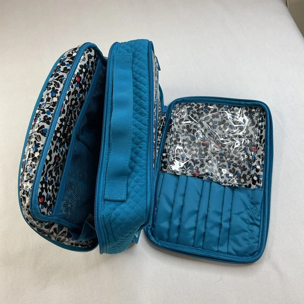 Vera Bradley Iconic Large Blush Brush Case Makeup Bag Travel Pouch